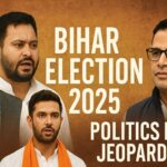 बिहार चुनाव 2025 का राजनीतिक माहौल, नीतीश कुमार, तेजस्वी यादव और प्रशांत किशोर के बीच त्रिकोणीय मुकाबला।