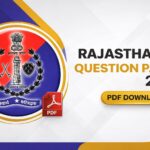 Rajasthan SI Question Paper 2026 PDF डाउनलोड बैनर, जिसमें राजस्थान पुलिस लोगो और डाउनलोड बटन दिखाया गया है