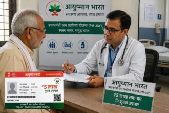आयुष्मान भारत योजना के तहत अस्पताल में बुजुर्ग का इलाज