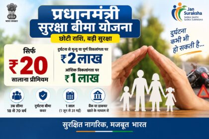 प्रधानमंत्री सुरक्षा बीमा योजना 2026 में ₹20 सालाना प्रीमियम पर दुर्घटना बीमा
